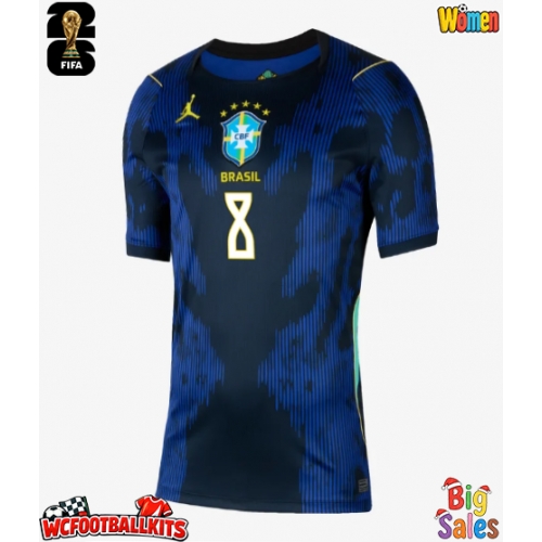 Brazil Bruno Guimaraes #8 Replica Away Stadium Shirt for Women World Cup 2026 Short Sleeve